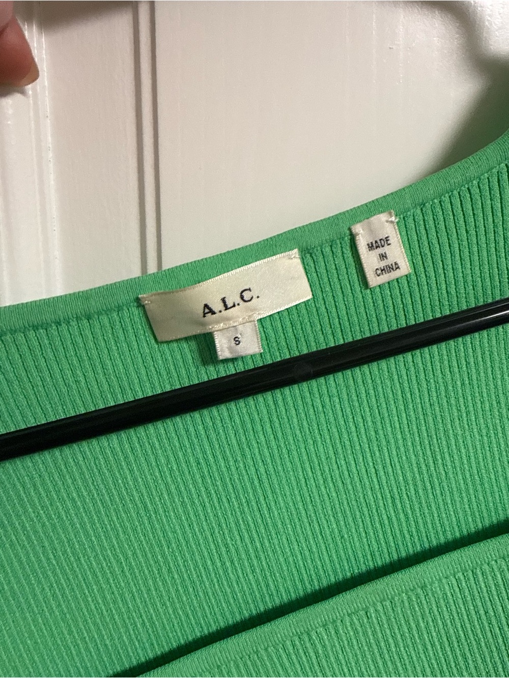 A.L.C. Ribbed Green Top